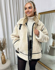 Winter Warm Fluffy Fleece Fur Zip Up Jacket