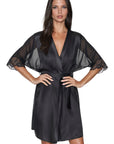 Irall Sharon Dressing Gown Black