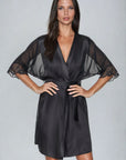 Irall Sharon Dressing Gown Black