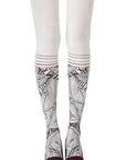 Zohara "Waikiki Nights" Cream Tights