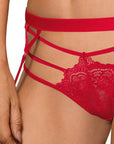 Roza Cyria Red Suspender Belt