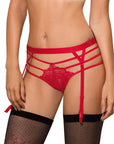 Roza Cyria Red Suspender Belt