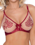 Roza Mehendi Soft Cup Bra Claret