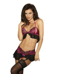 Shirley of Hollywood 31553 Black & Hot Pink Bra Set