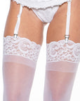 Shirley of Hollywood 90026 Lace Top Stockings White