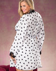 Shirley of Hollywood X25799 Heart Print & Lace Robe