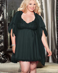 Shirley of Hollywood X3595 Black 3 Piece Babydoll