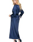 Irall Yoko Dressing Gown Navy Blue