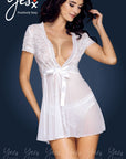 Yesx YX169 3pc Gown,panty & Belt White