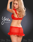 YesX YX518 Skirt Set Red