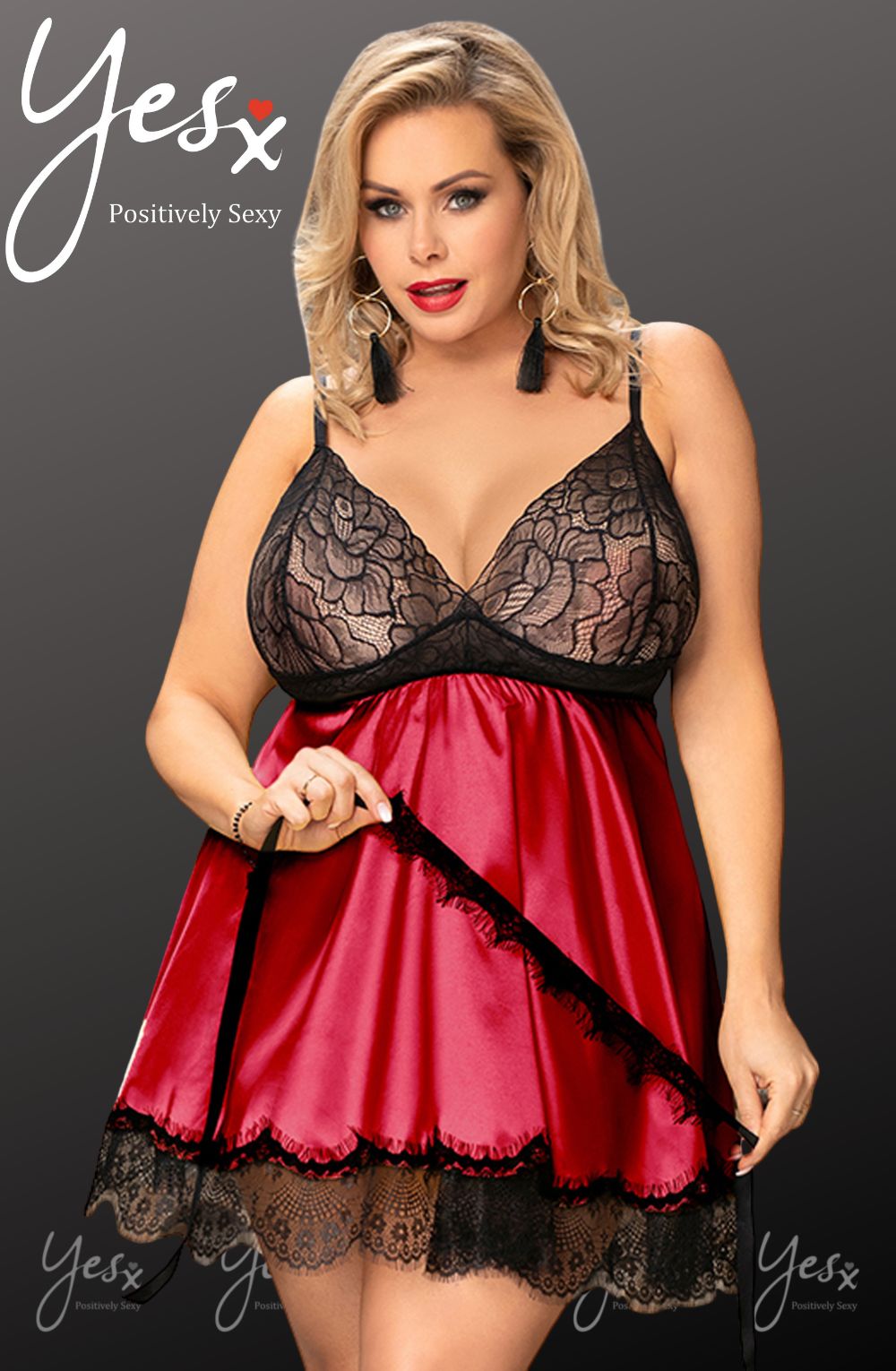 YesX YX832Q Babydoll &amp; Blindfold