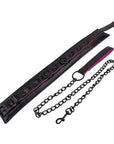 Bound to Please Pink & Black Bondage Collar & Leash - Sydney Rose Lingerie 