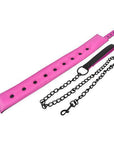 Bound to Please Pink & Black Bondage Collar & Leash - Sydney Rose Lingerie 