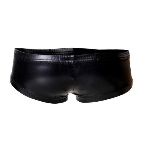 C4M Booty Shorts Black Leatherette Large - Sydney Rose Lingerie 