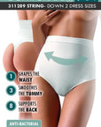 Control Body 311289 High Waist Shaping Thong Bianco - Sydney Rose Lingerie 