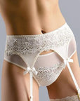 Gracya Jonquil Suspender Belt White - Sydney Rose Lingerie 