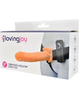 Loving Joy 8 Inch Vibrating Hollow Strap On Vanilla - Sydney Rose Lingerie 