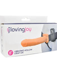 Loving Joy 8 Inch Vibrating Hollow Strap On Vanilla - Sydney Rose Lingerie 