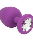 Loving Joy Jewelled Silicone Butt Plug Purple -Large