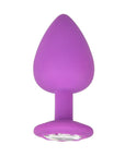 Loving Joy Jewelled Silicone Butt Plug Purple -Large - Sydney Rose Lingerie 