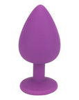 Loving Joy Jewelled Silicone Butt Plug Purple -Large - Sydney Rose Lingerie 