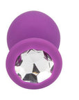 Loving Joy Jewelled Silicone Butt Plug Purple -Large - Sydney Rose Lingerie 