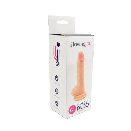 Loving Joy Realistic Dildo with Balls and Suction Cup 6 inch - Sydney Rose Lingerie 