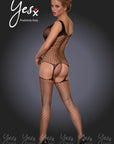 YesX YX409 Bodystocking Black - Sydney Rose Lingerie 