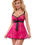 YesX YX670 Dress Rose/Black - Sydney Rose Lingerie 