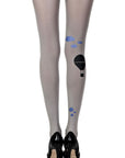 Zohara "Hot Air Balloon" Grey Print Tights - Sydney Rose Lingerie 